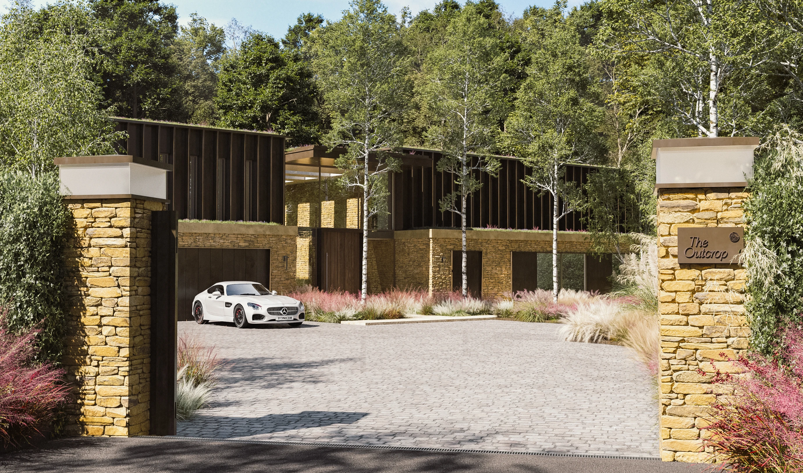 Aerial view of the Outcrop